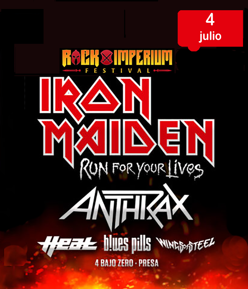 IRON MAIDEN en el ROCK IMPERIUM FESTIVAL EN CARTAGENA -  Parque EL BATEL de Cartagena (Murcia) - Viaje de un día (ida y vuelta)
